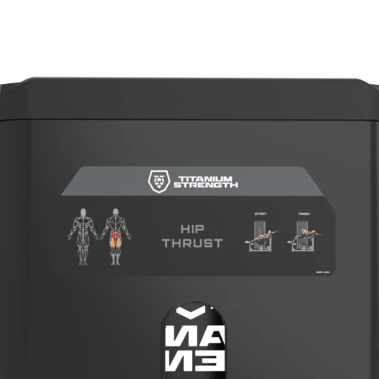 Machine Hip Thrust professionnelle à charge guidée 125 kg - Titanium Strength Black Series RX BSRX-S66