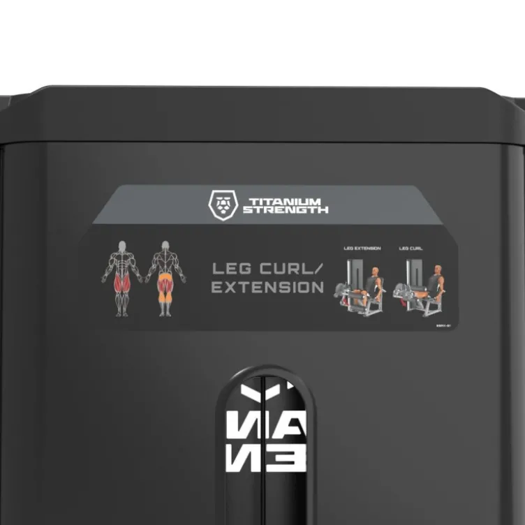 Machine Leg Curl Dual Leg Extension Black Series RX Titanium Strength à charge guidée professionnelle – BSRX-S1