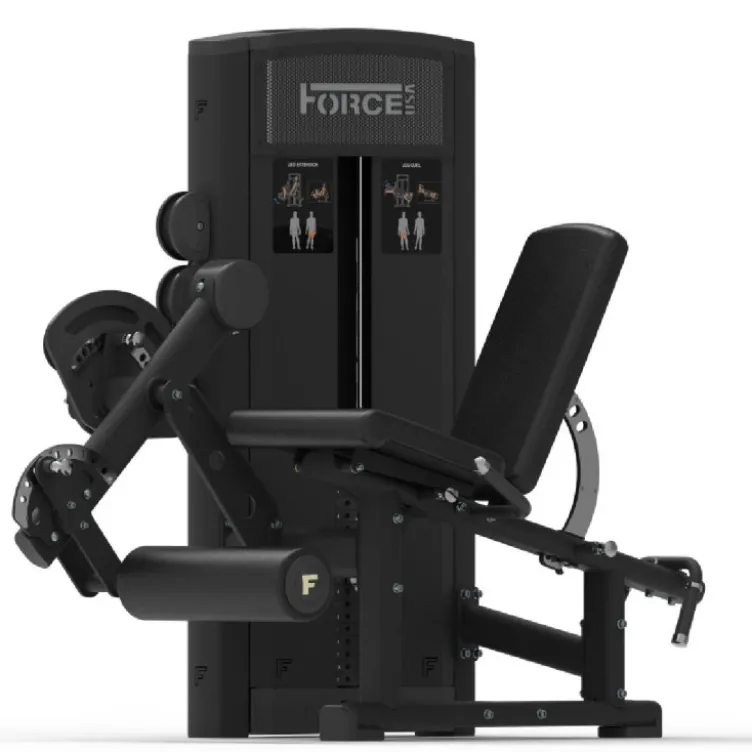 Machine leg curl leg extension à charge guidée Force USA Ridge Series F-R-LELC - Siège et coussin pour les jambes réglables