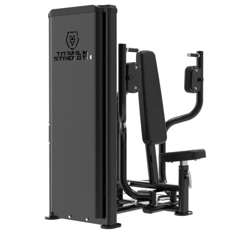Machine à ouvertures pectorales à charge guidée 125 kg Titanium Strength Black Series RX