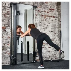 Machine à poulie vis à vis double colonne à charge guidée 2x60 kg couleur Mirror ATX