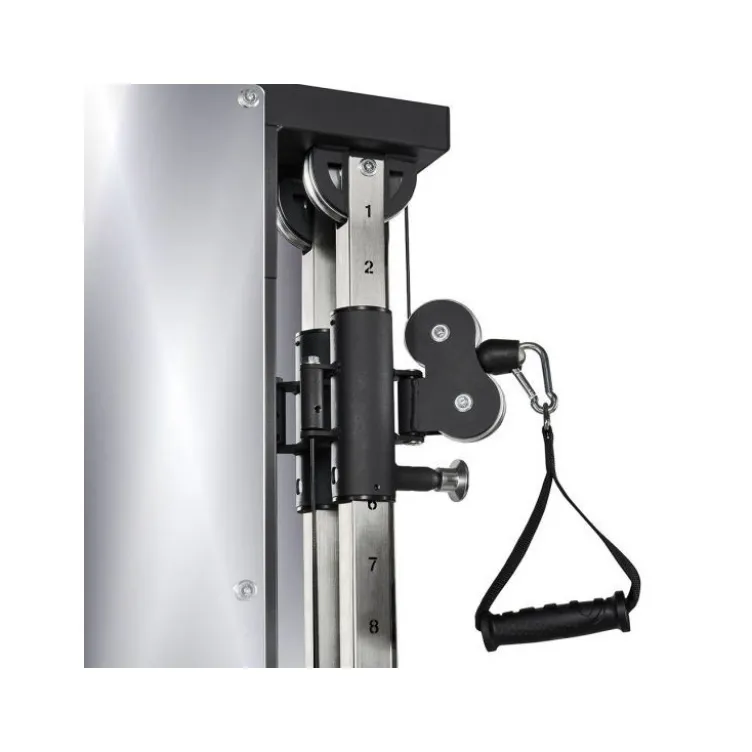 Machine à poulie vis à vis double colonne à charge guidée 2x60 kg couleur Mirror ATX