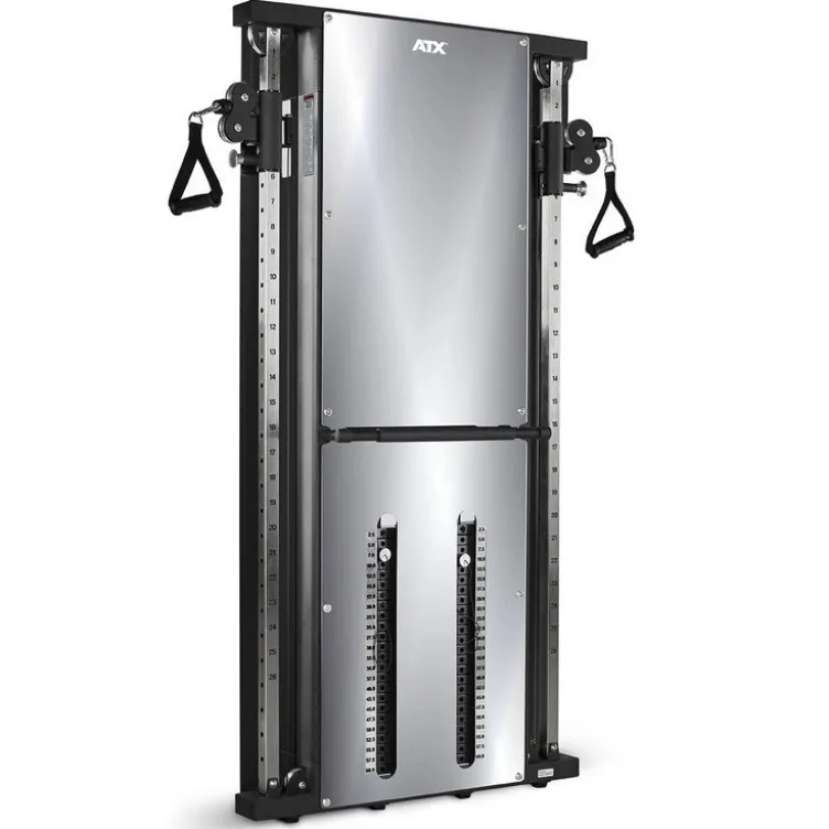 Machine à poulie vis à vis double colonne à charge guidée 2x60 kg couleur Mirror ATX