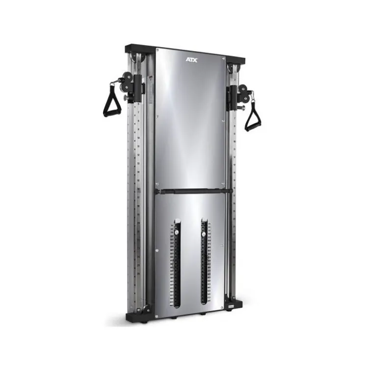 Machine à poulie vis à vis double colonne à charge guidée 2x60 kg couleur Mirror ATX