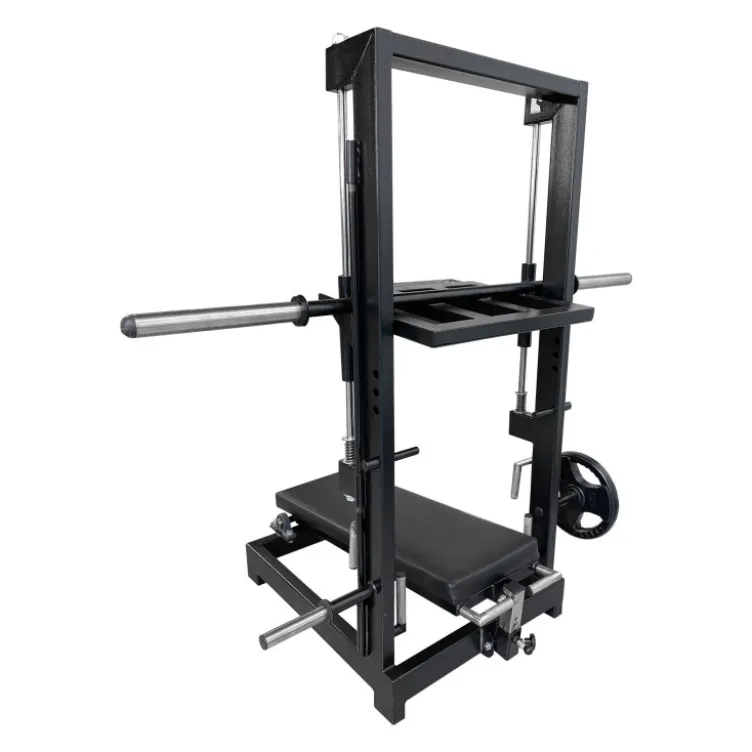 Machine presse à cuisse verticale à charge libre pour training des jambes - Disques de poids olympiques