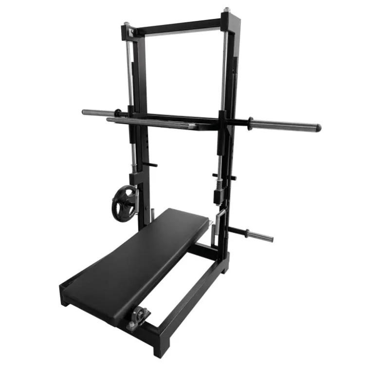Machine presse à cuisse verticale à charge libre pour training des jambes - Disques de poids olympiques
