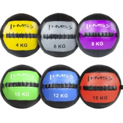 Medecine Ball de musculation et Hyrox en cuir synthétique de 4 à 15 kg pour séances de fitness et préparation physique
