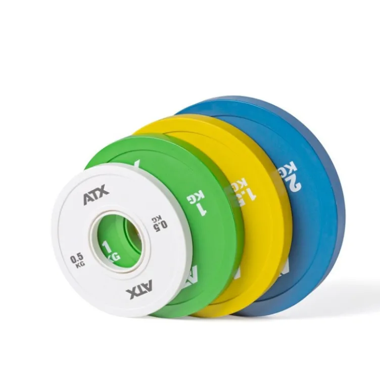Mini disques de poids olympiques en caoutchouc 0,5 à 2 kg