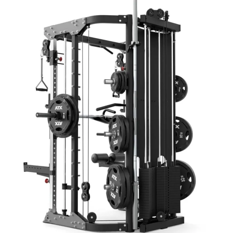 Multigym ATX GMX2000 - Smith machine ultra-fonctionnelle avec double colonne de poids 90 kg