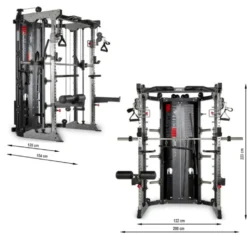Multigym ATX GMX2000 - Smith machine ultra-fonctionnelle avec double colonne de poids 90 kg
