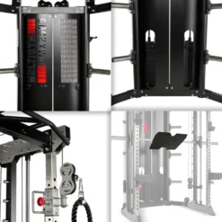 Multigym ATX GMX2000 - Smith machine ultra-fonctionnelle avec double colonne de poids 90 kg