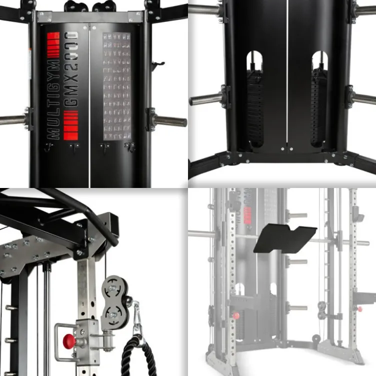 Multigym ATX GMX2000 - Smith machine ultra-fonctionnelle avec double colonne de poids 90 kg