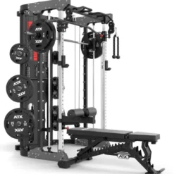 Multigym ATX GMX2000 - Smith machine ultra-fonctionnelle avec double colonne de poids 90 kg