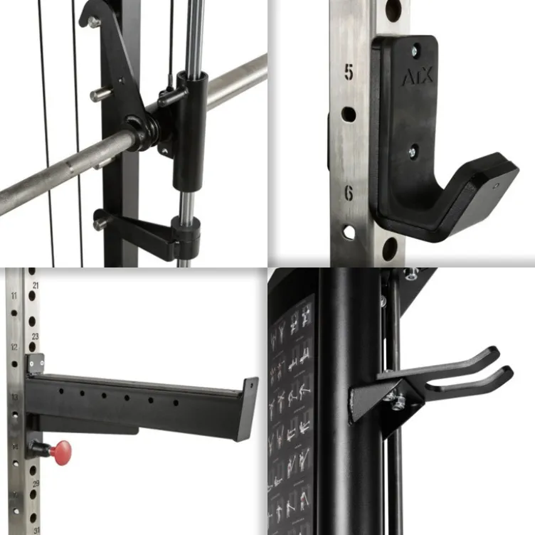 Multigym ATX GMX2000 - Smith machine ultra-fonctionnelle avec double colonne de poids 90 kg