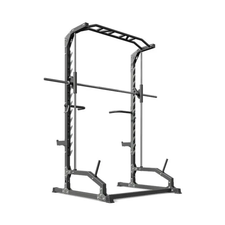 Multipress Smith Machine à cadre guidée avec barre de traction multigrip et barres à dips - Capacité 300 kg