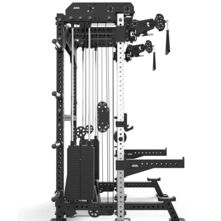 Multi pull rack 2.0 de musculation pour Home Gym Avec 6 points de traction et colonnes de poids 2 x 110 kg - ATX