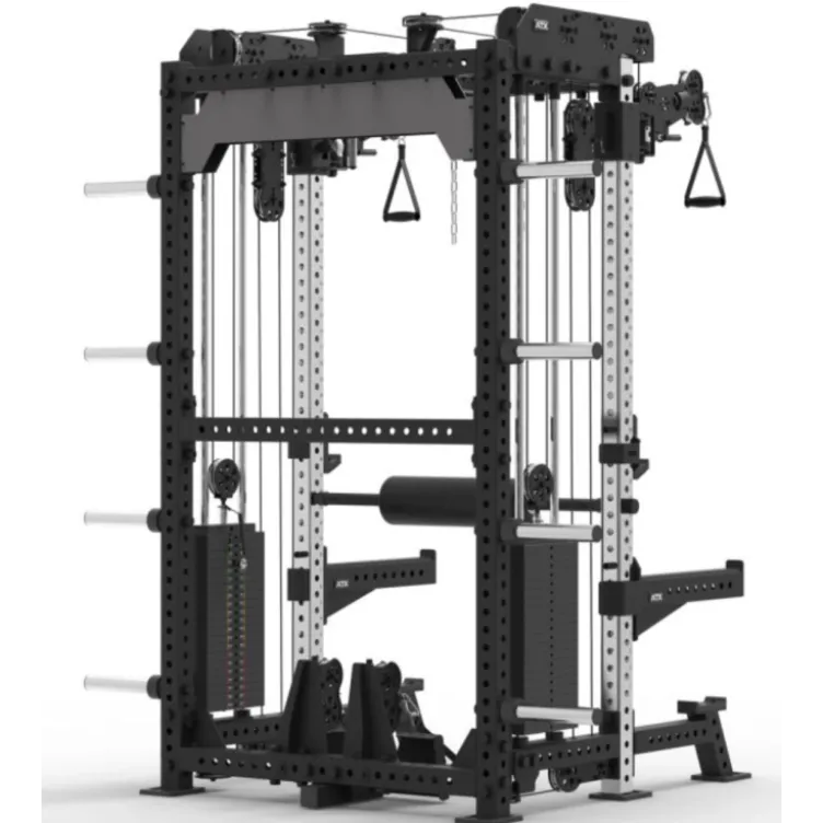 Multi pull rack 2.0 de musculation pour Home Gym Avec 6 points de traction et colonnes de poids 2 x 110 kg - ATX