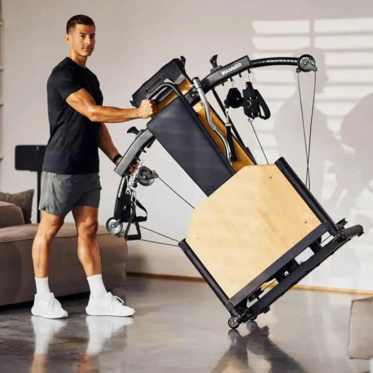 Multi-station en bois Bio force avec technologie TNT - Entraînement polyvalent en homegym avec résistance maximale de 125 kg