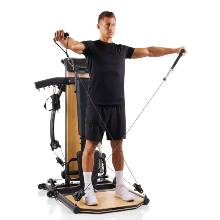 Multi-station en bois Bio force avec technologie TNT - Entraînement polyvalent en homegym avec résistance maximale de 125 kg