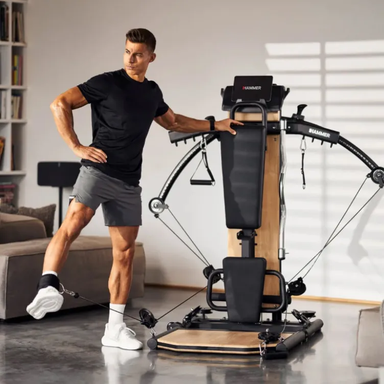 Multi-station en bois Bio force avec technologie TNT - Entraînement polyvalent en homegym avec résistance maximale de 125 kg