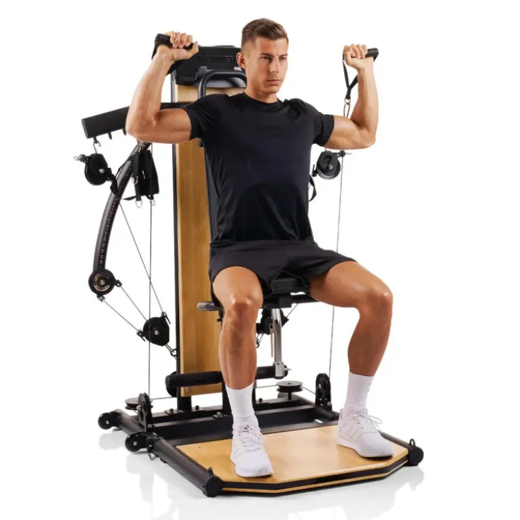 Multi-station en bois Bio force avec technologie TNT - Entraînement polyvalent en homegym avec résistance maximale de 125 kg
