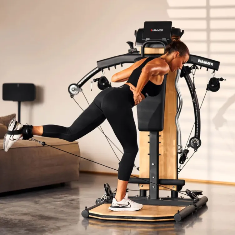 Multi-station en bois Bio force avec technologie TNT - Entraînement polyvalent en homegym avec résistance maximale de 125 kg