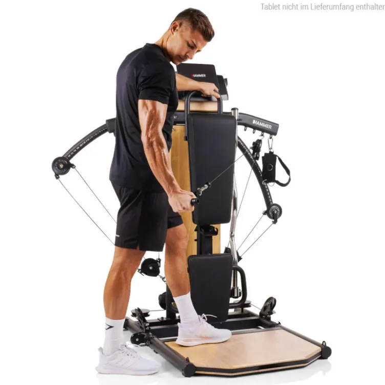Multi-station en bois Bio force avec technologie TNT - Entraînement polyvalent en homegym avec résistance maximale de 125 kg