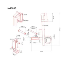 Option bras de leviers universels - Jammers Arms pour racks à squat 50 x 50 mm