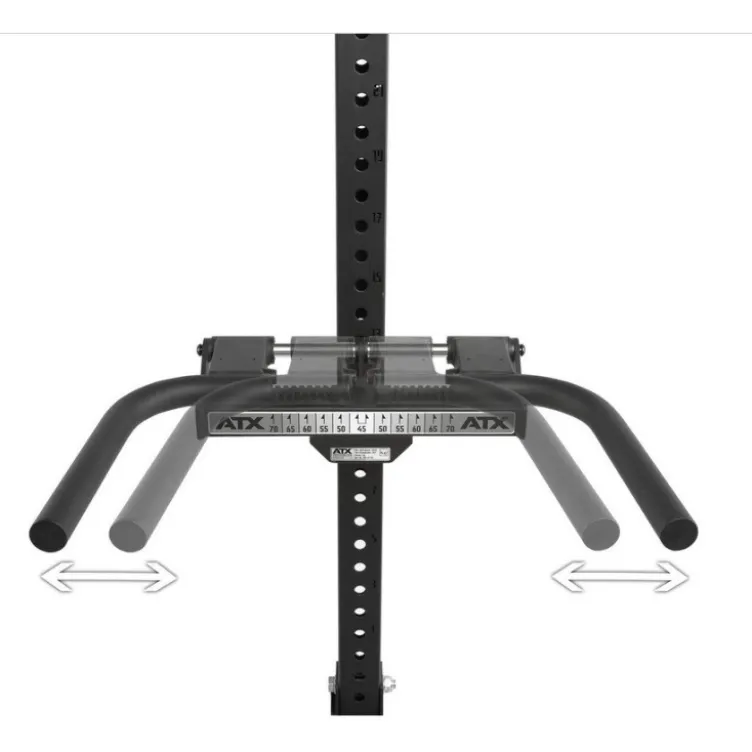 Option Dips ATX écartement réglable pour rack de musculation série 600 et 700 - Capacité de charge 200 kg