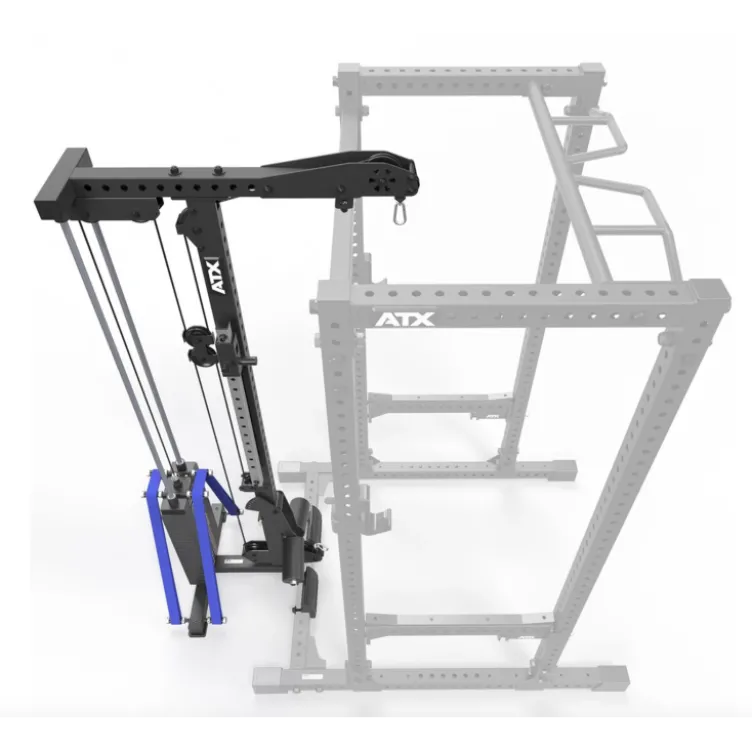 Option poste à poulie ATX à charge guidée de 125 kg avec réglage de la hauteur et supports pour bandes de résistance