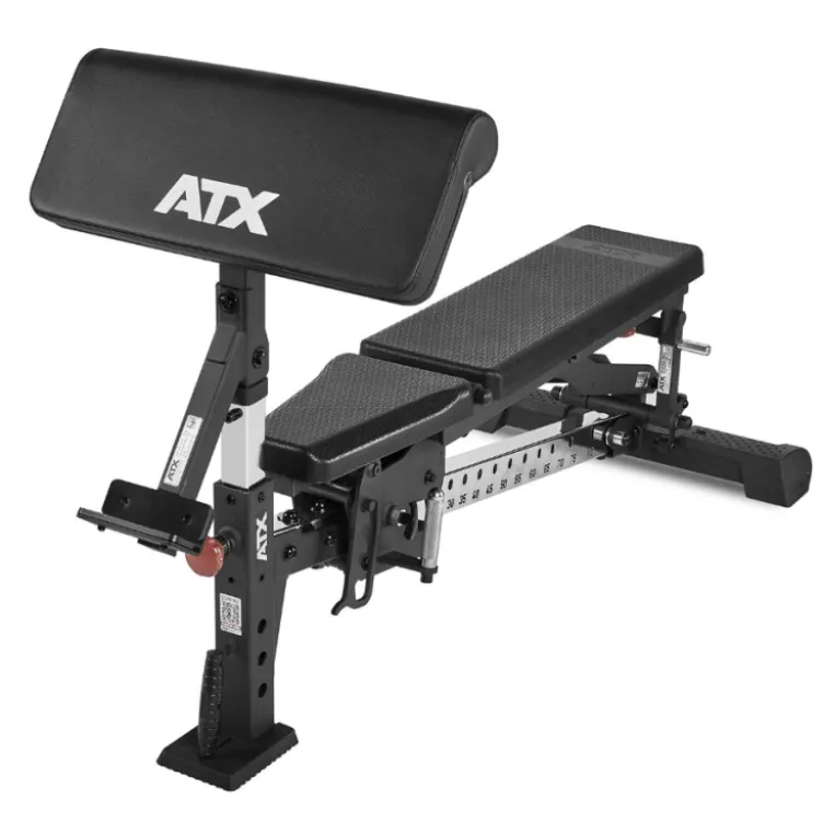 Option pupite à biceps ATX pour banc de musculation avec support pour barre