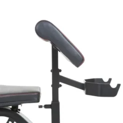 Option pupitre à biceps pour exercices de curl avec support pour haltère long