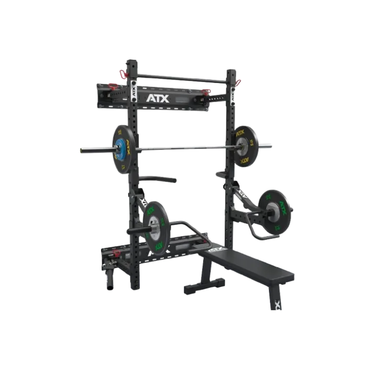 Pack ATX avec Half Rack mural et pliable série 700 et rails de montage pour homegym