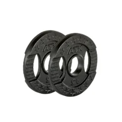 Pack ATX - Barre de musculation olympique 220 cm chromée avec colliers de serrage et 107.5 kg de poids
