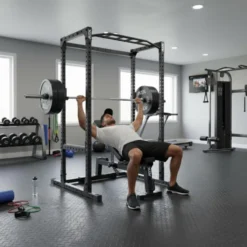 Pack ATX Rack compact 195 cm avec banc de musculation et kit de poids + barres olympiques