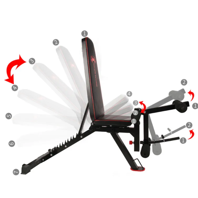 PACK Banc de musculation réglable 300 kg + option leg curl / extension