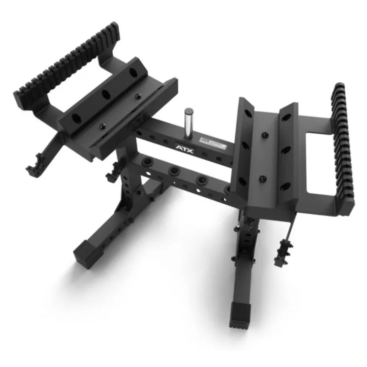 Pack complet avec une paire d'haltères ATX à charge réglable 2 x 36 kg et support de stockage - Barre SZ incluse