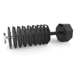 Pack complet avec une paire d'haltères ATX à charge réglable 2 x 36 kg et support de stockage - Barre SZ incluse