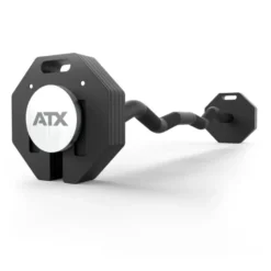 Pack complet avec une paire d'haltères ATX à charge réglable 2 x 36 kg et support de stockage - Barre SZ incluse