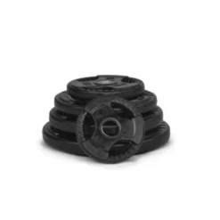 Pack complet de 120 kg de disques de musculation tri-grip en caoutchouc diamètre olympique Titanium Strength