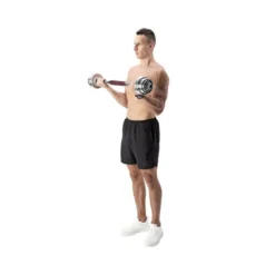 Pack complet d'haltères chromées avec mallette pour homegym - 21 kg