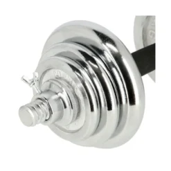 Pack complet d'haltères chromées avec mallette pour homegym - 21 kg