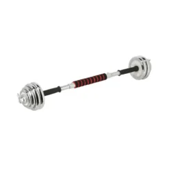 Pack complet d'haltères chromées avec mallette pour homegym - 21 kg