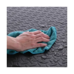 Pack de 9 dalles de sol en mousse format Puzzle avec bordures de finition