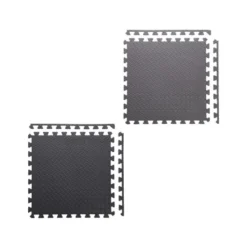 Pack de 9 dalles de sol en mousse format Puzzle avec bordures de finition