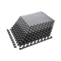 Pack de 9 dalles de sol en mousse format Puzzle avec bordures de finition