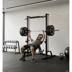 Pack de musculation ATX avec station multipresse et banc de musculation réglable - Set de disques de poids 125 kg inclus