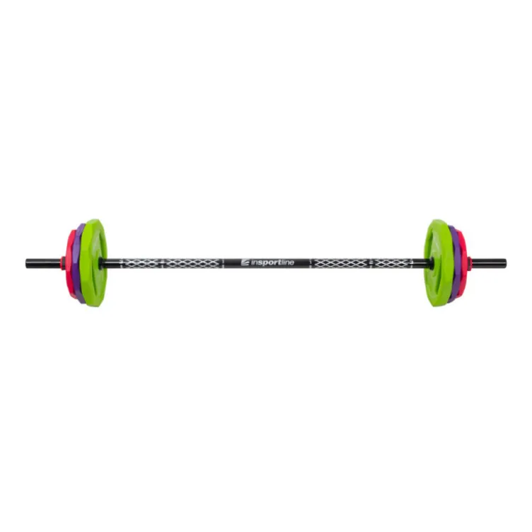 Pack d'entraînement complet barre de musculation 140 cm et plaques de poids 4-19 kg