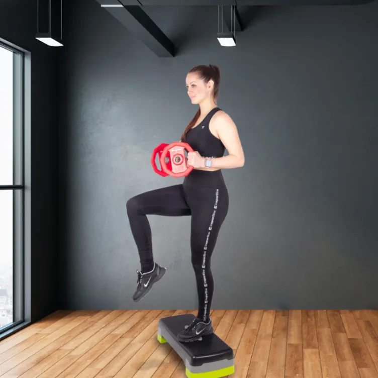 Pack d'entraînement complet barre de musculation 140 cm et plaques de poids 4-19 kg