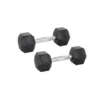 Pack de paires d'haltères de musculation hexagonaux Powergym de 3 kg à 40 kg avec revêtement en caoutchouc